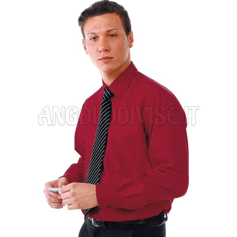 ISACCO CAMICIA UNISEX VERMIGLIO 65% POLYESTER  35% COTTON