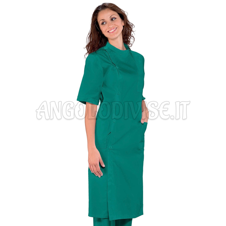 ISACCO CAMICE DENTISTA M/M VERDE 100 % COTTON