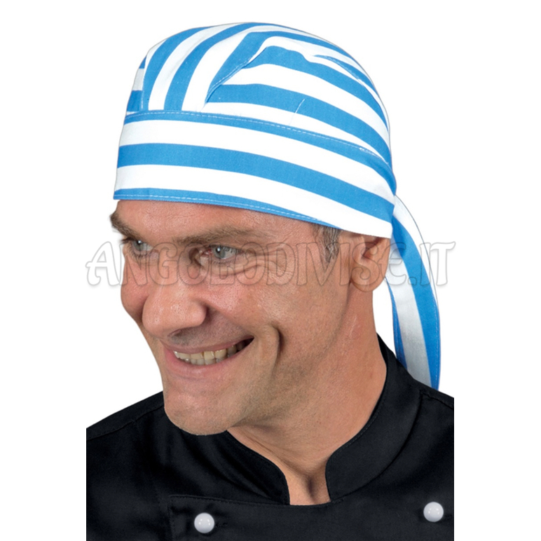ISACCO BANDANA BIANCO/AZZURRO 100 % COTTON