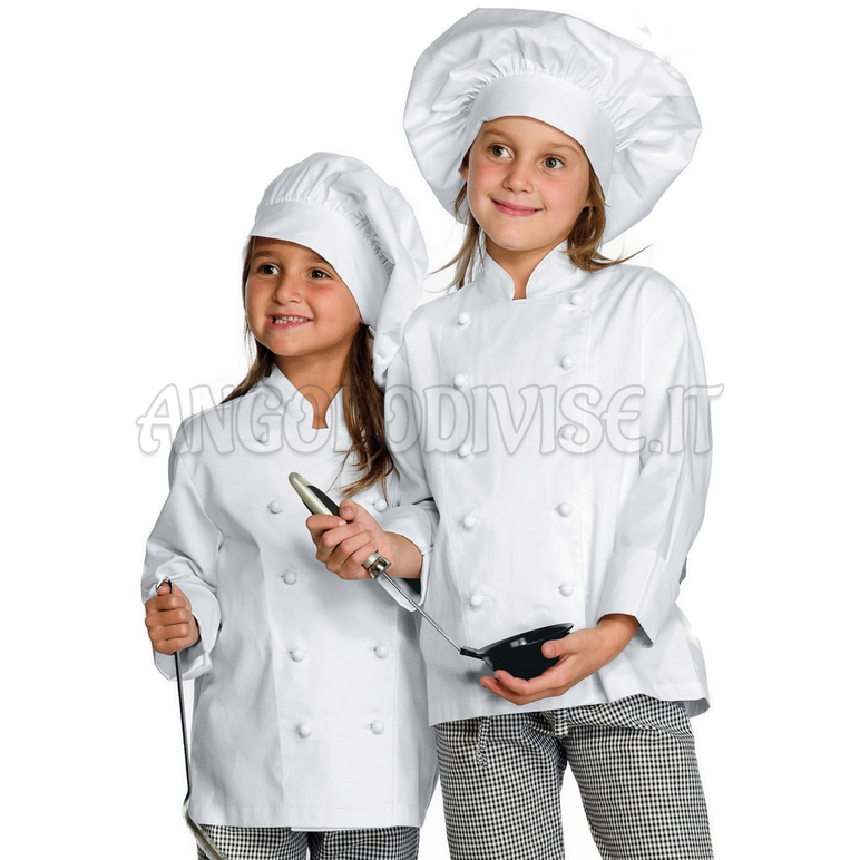 ISACCO GIACCA CUOCO BABYCHEF BIANCO 100 % COTTON