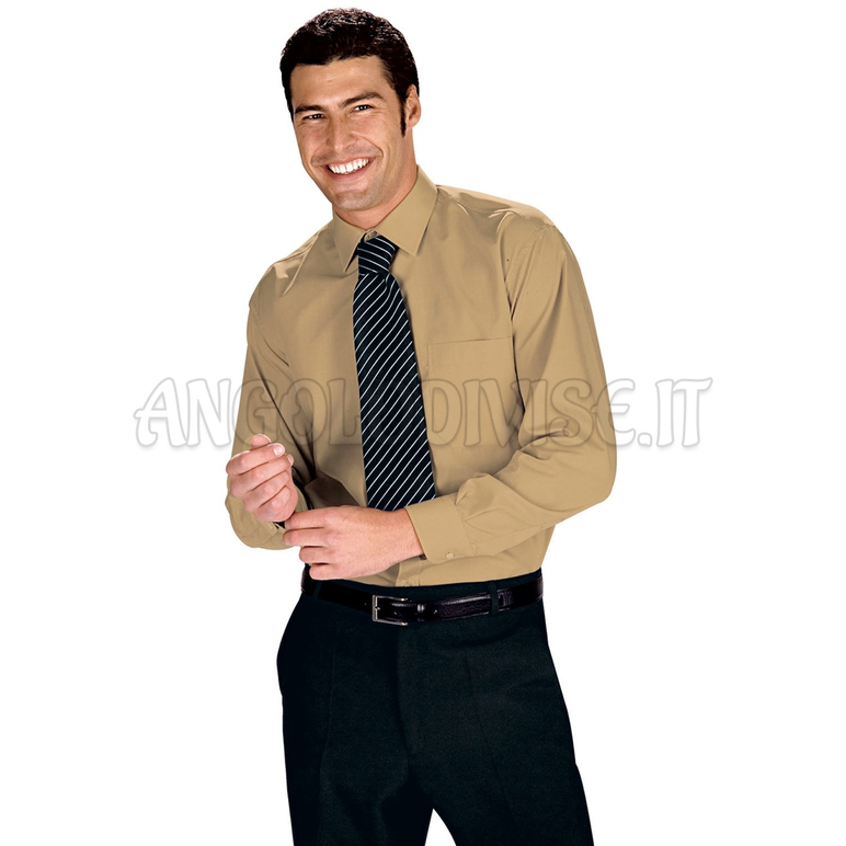 ISACCO CAMICIA UNISEX BISCOTTO 65% POLYESTER  35% COTTON