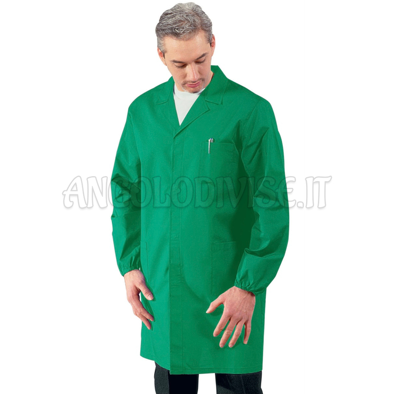 ISACCO CAMICE UOMO VERDE 65% POLYESTER  35% COTTON