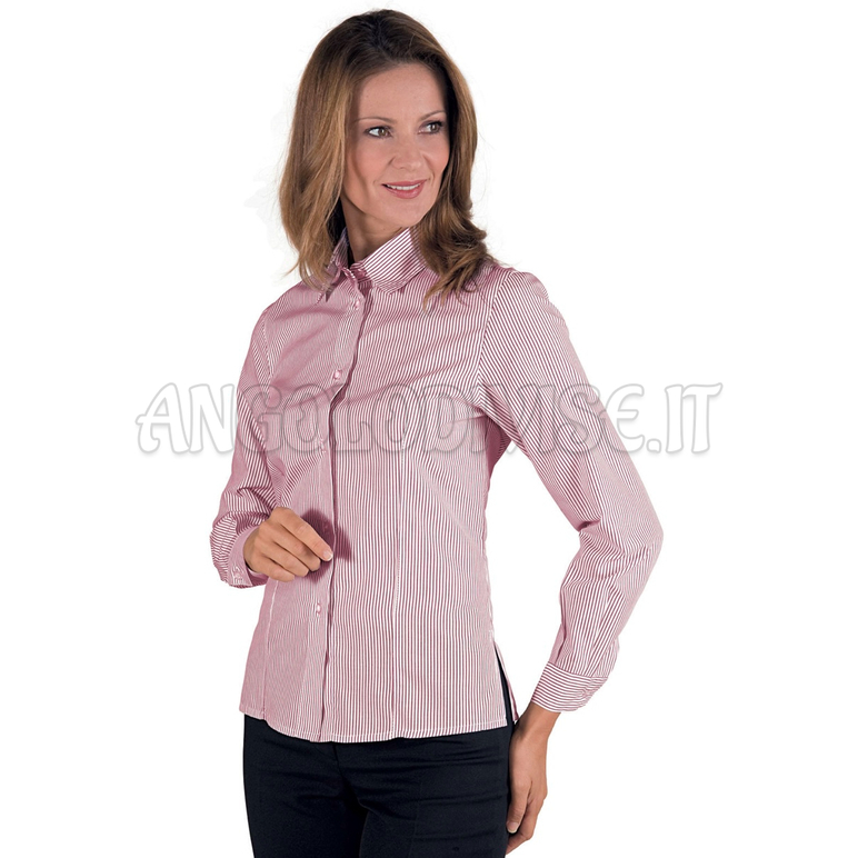 ISACCO CAMICETTA KYOTO R. BORDEAUX 65% POLYESTER  35% COTTON