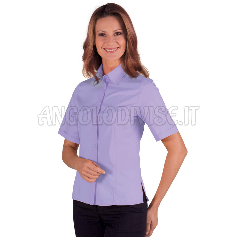 ISACCO CAMICETTA KYOTO M/M LILLA 65% POLYESTER  35% COTTON