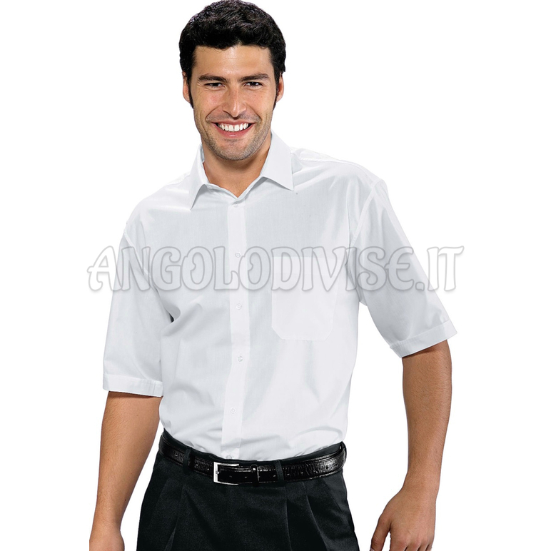 ISACCO CAMICIA ISACCO UOMO M/M BIANCO 3XL 65% POLYESTER  35% COTTON