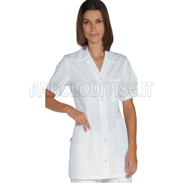 ISACCO CASACCA MARBELLA BOTTONI A PRESSIONE M/M BIANCO 100 % COTTON