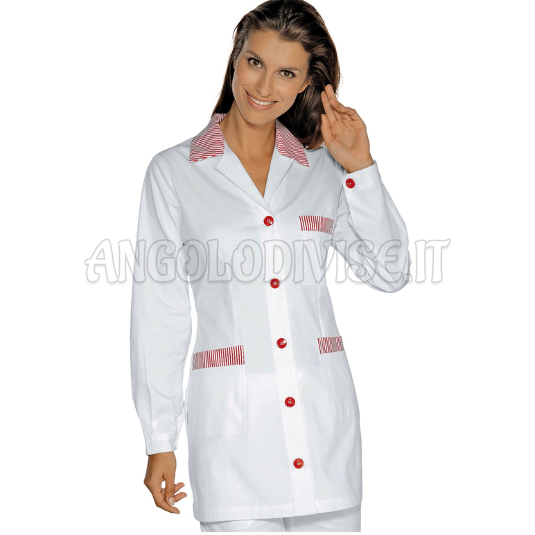 ISACCO CASACCA MARBELLA B.CO+R.ROSSA 100 % COTTON