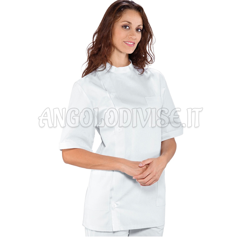 ISACCO CASACCA DENTISTA M/M BIANCO 100 % COTTON