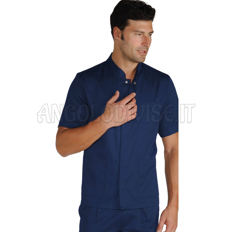 ISACCO CASACCA CORFU' M/M BLU 65% POLYESTER  35% COTTON