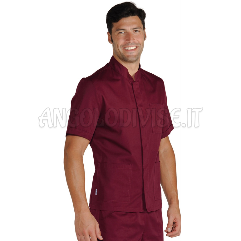 ISACCO CASACCA CORFU' M/M BORDEAUX 65% POLYESTER  35% COTTON