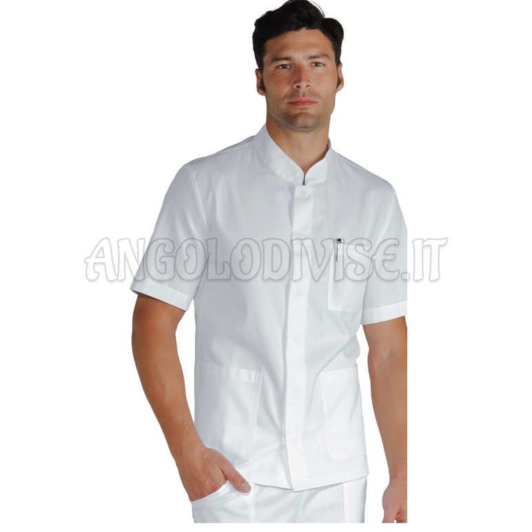 ISACCO CASACCA CORFU' M/M BIANCO 65% POLYESTER  35% COTTON