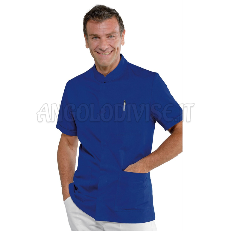 ISACCO CASACCA CORFU' M/M BLU CINA 65% POLYESTER  35% COTTON