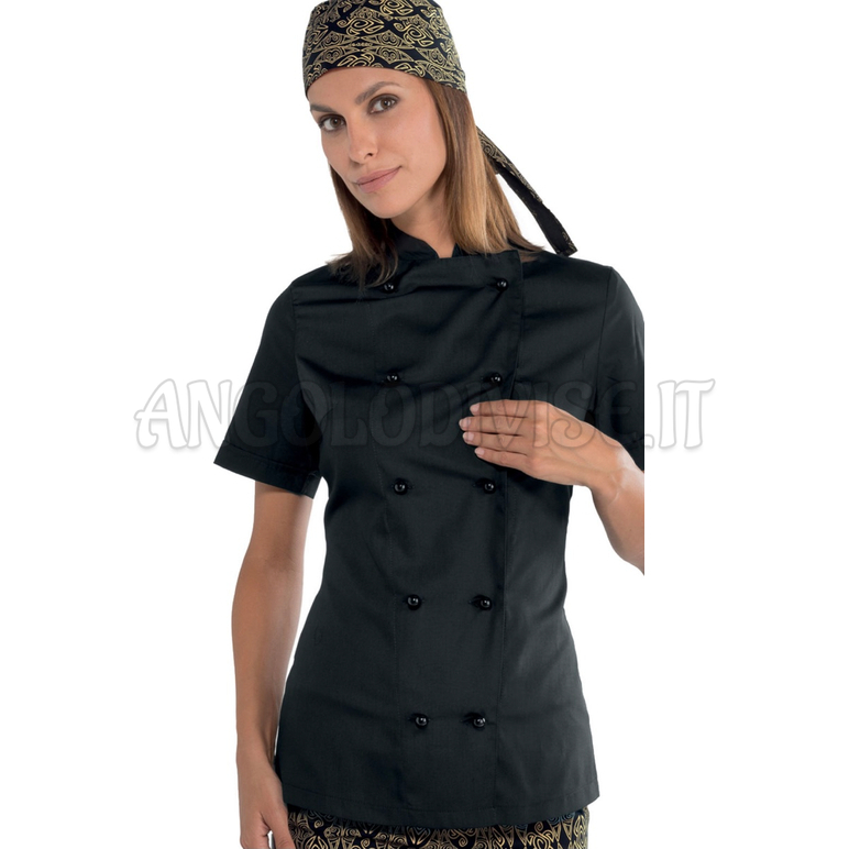 ISACCO GIACCA BLACK LADY M/M 65% POLYESTER  35% COTTON