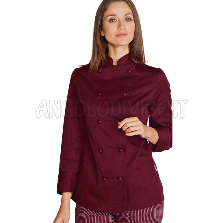 ISACCO GIACCA LADY BURGUNDY 65% POLYESTER  35% COTTON