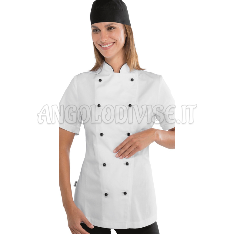 ISACCO GIACCA LADY GRANCHEF MEZZA MANICA 100 % COTTON