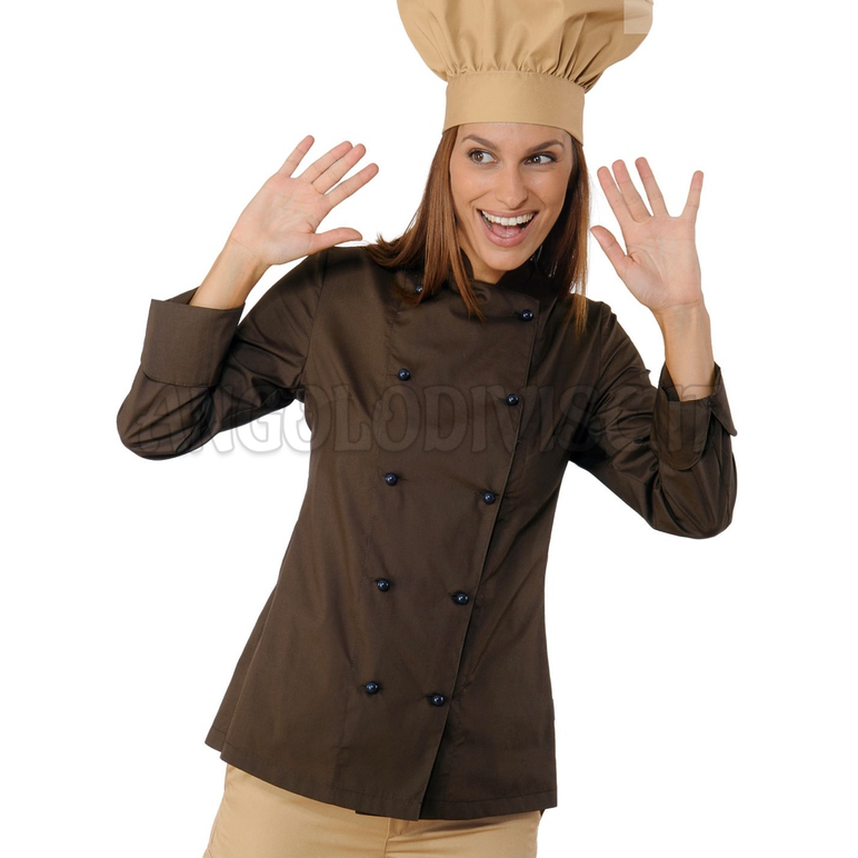 ISACCO GIACCA LADY EXTRA LIGHT CACAO 65% POLYESTER  35% COTTON