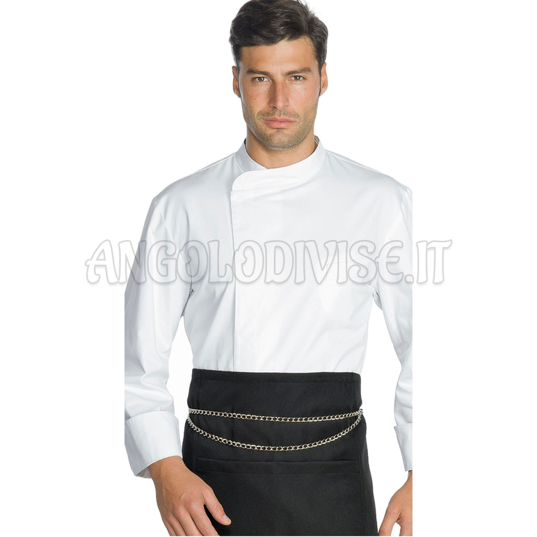 ISACCO GIACCA CUOCO PRETORIA EXTRA LIGHT BIANCO 65% POLYESTER  35% COTTON