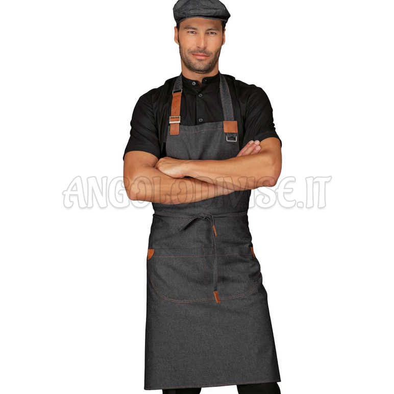 ISACCO GREMBIULE KANSAS BLACK JEANS 100 % COTTON