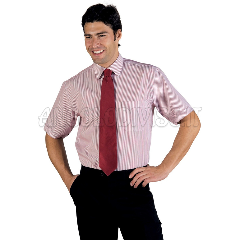 ISACCO CAMICIA UNISEX M/M R. BORD. 65% POLYESTER  35% COTTON