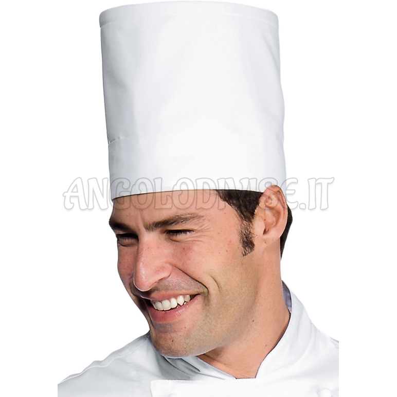 ISACCO CAPPELLO CUOCO ELITE BIANCO 65% POLYESTER  35% COTTON
