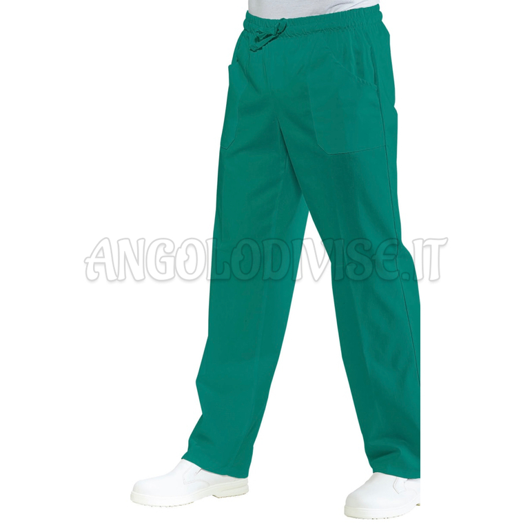 ISACCO PANTALONE C/ELASTICO VERDE CHIRURGIA 100 % COTTON