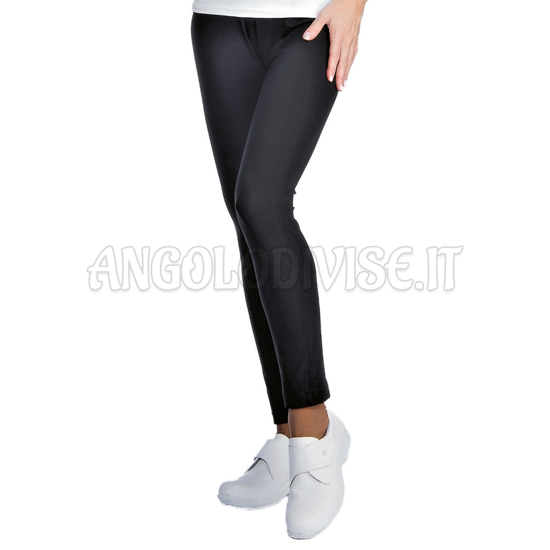 ISACCO LONG LEGGINGS NERO 97% COTTON  3% SPANDEX