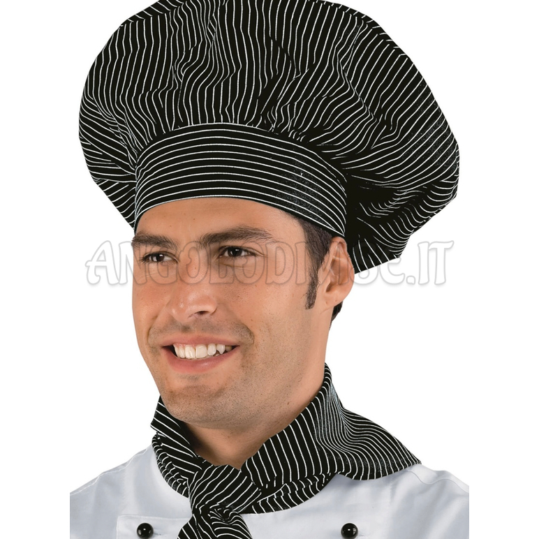 ISACCO CAPPELLO CUOCO VIENNA NERO 100 % COTTON