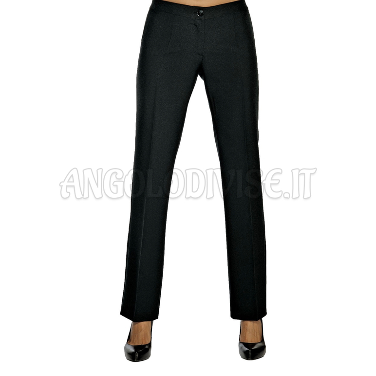 ISACCO PANTALONE TRENDY SUPER STRETCH NERO 96% POLYESTER 4% SPANDEX