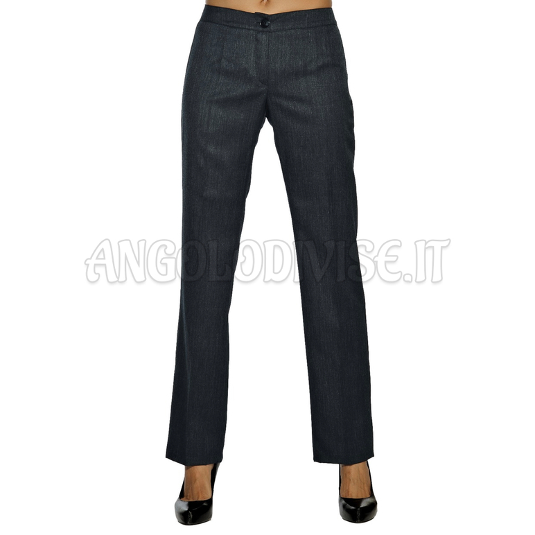 ISACCO PANTALONE TRENDY STRETCH LANA ANTRACITE 54% POLYESTER 44% WOOL (LANA) 2% SPANDEX