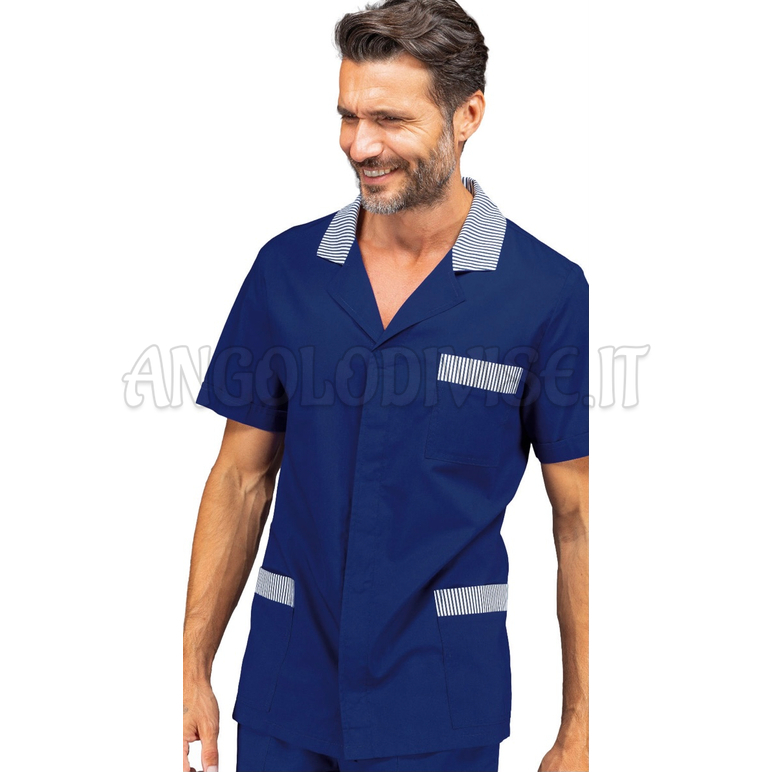 ISACCO CASACCA PETER M/M BLU+R.BLU 65% POLYESTER  35% COTTON