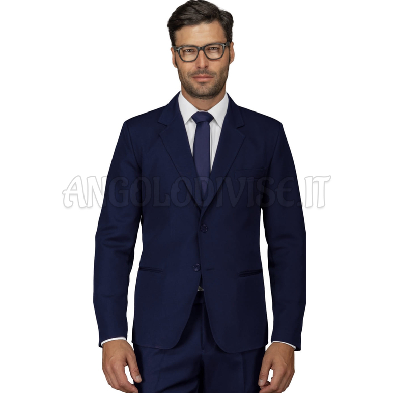 ISACCO GIACCA CLASSICA UOMO BLU 100 % POLYESTER