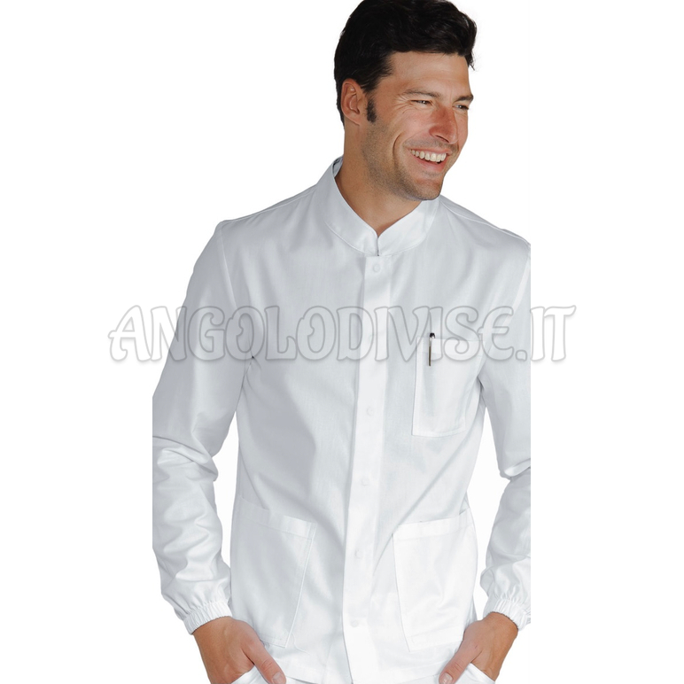 ISACCO CASACCA CORFU' SUPER STRETCH BIANCO 97% COTTON  3% SPANDEX