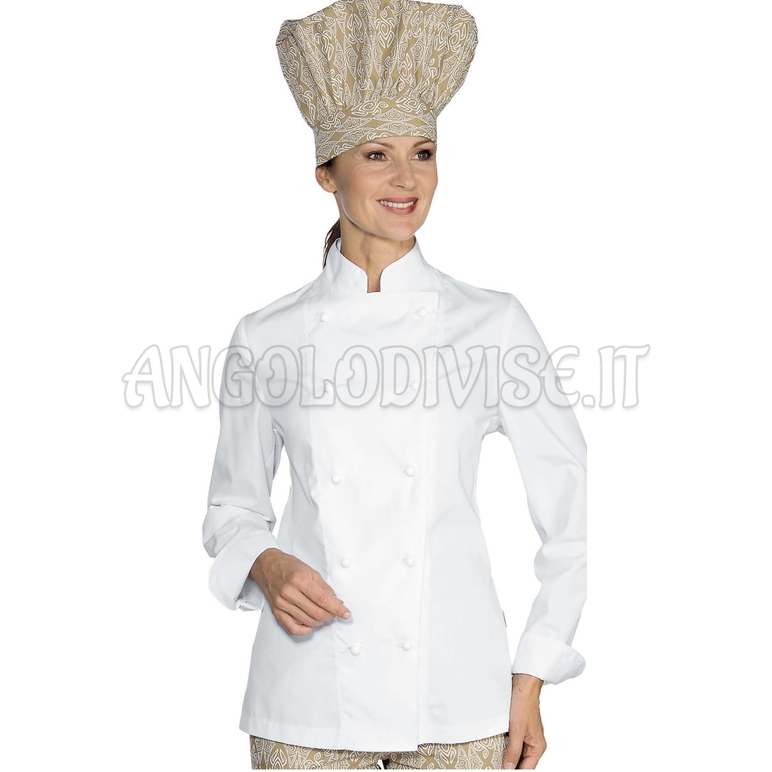 ISACCO GIACCA LADY EXTRA LIGHT BIANCO 65% POLYESTER  35% COTTON