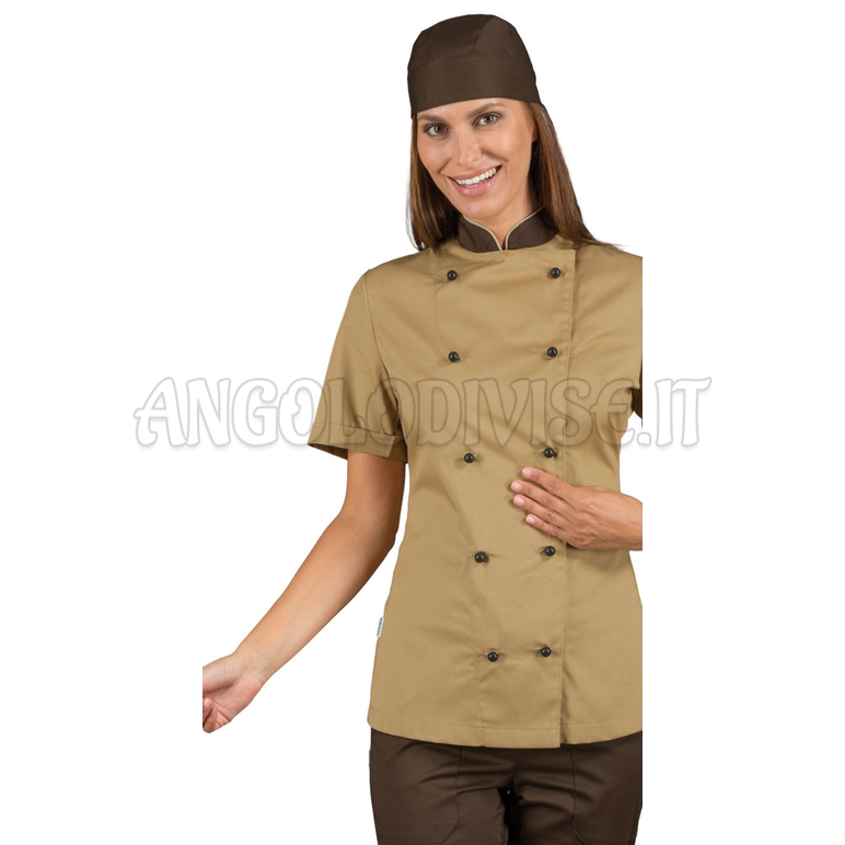 ISACCO GIACCA LADY ROYAL M/M BISCOTTO+MORO 65% POLYESTER  35% COTTON