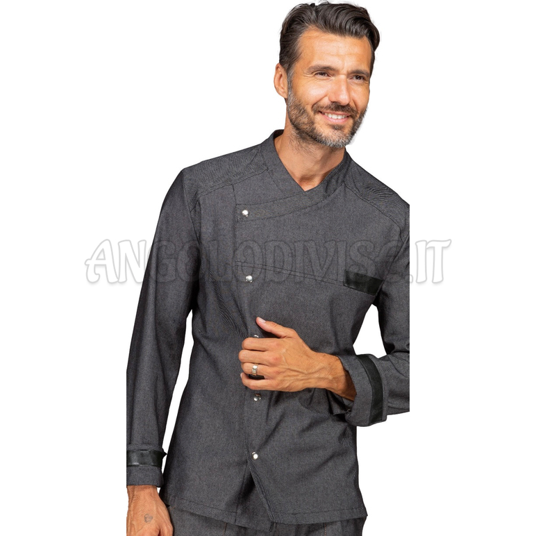 ISACCO GIACCA ERICKSON BLACK JEANS 100 % COTTON