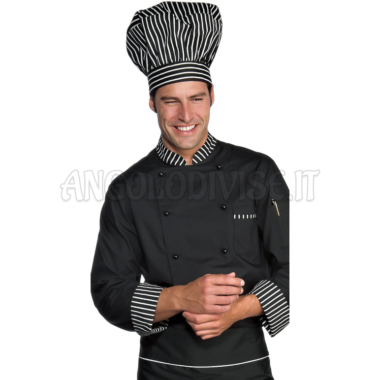 ISACCO GIACCA CUOCO LONDRA CHEF 65% POLYESTER  35% COTTON