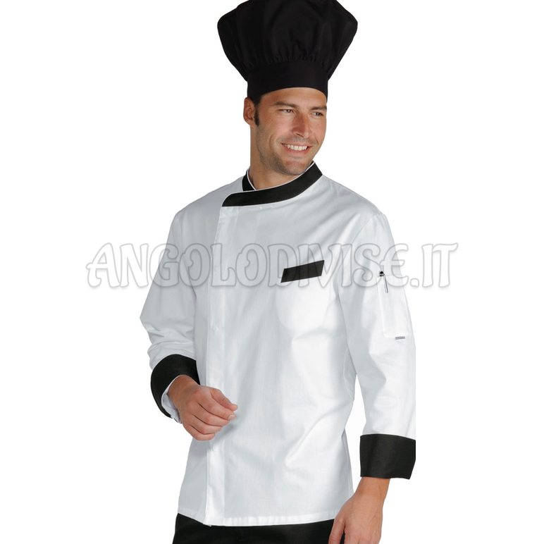 ISACCO GIACCA DURANGO BIANCO+NERO 100 % COTTON