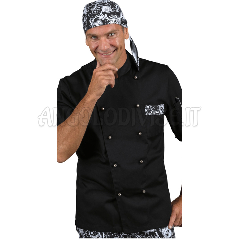 ISACCO GIACCA ATLANTA M/M NERO + SKULL 12 65% POLYESTER  35% COTTON