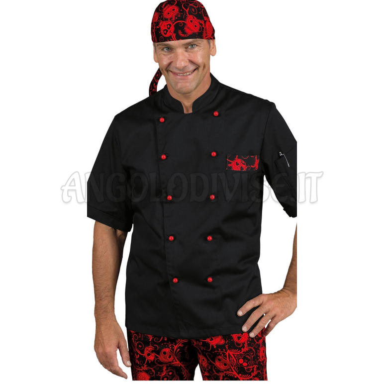 ISACCO GIACCA ATLANTA M/M NERO + SKULL 07 65% POLYESTER  35% COTTON