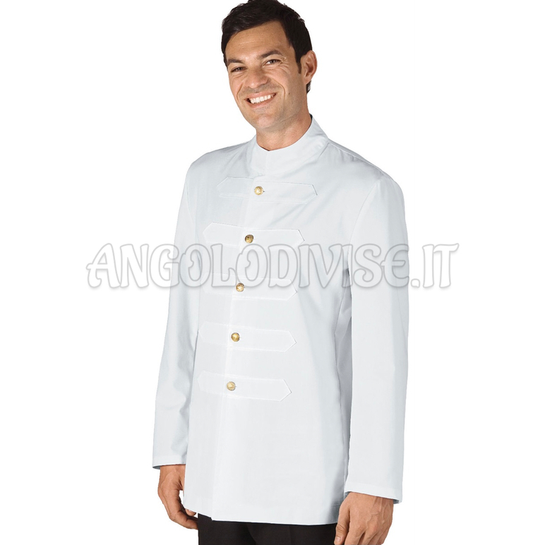 ISACCO COREANA CON ALAMARI BIANCO 100 % POLYESTER