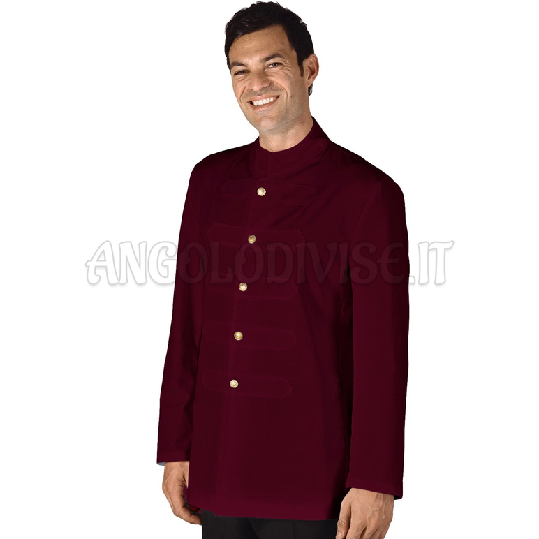 ISACCO COREANA CON ALAMARI BORDEAUX 65% POLYESTER  35% COTTON