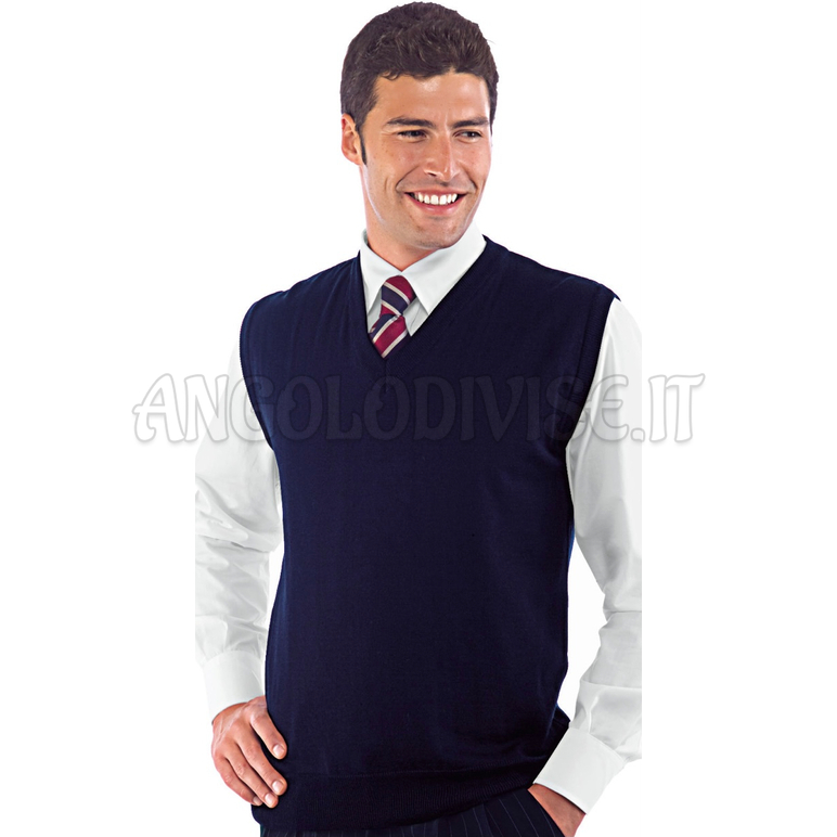 ISACCO GILET UNISEX BLU 50% WOOL (LANA)  50% ACRYLIC