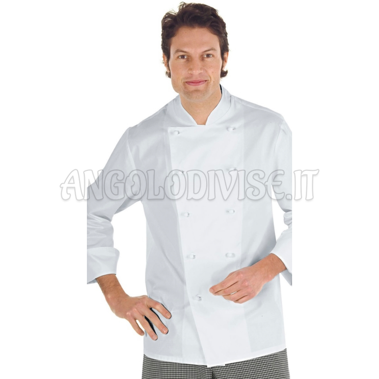 ISACCO GIACCA CUOCO ENRICA BIANCO 5XL 100 % COTTON