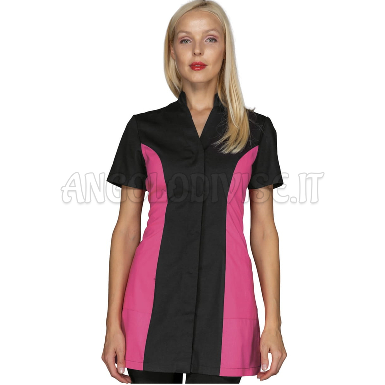 ISACCO CASACCA COPACABANA NERO+FUCSIA 65% POLYESTER  35% COTTON