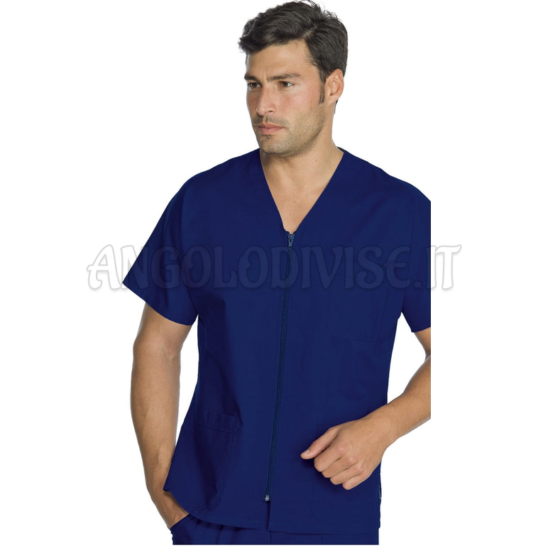 ISACCO CASACCA MILANO BLU 65% POLYESTER  35% COTTON
