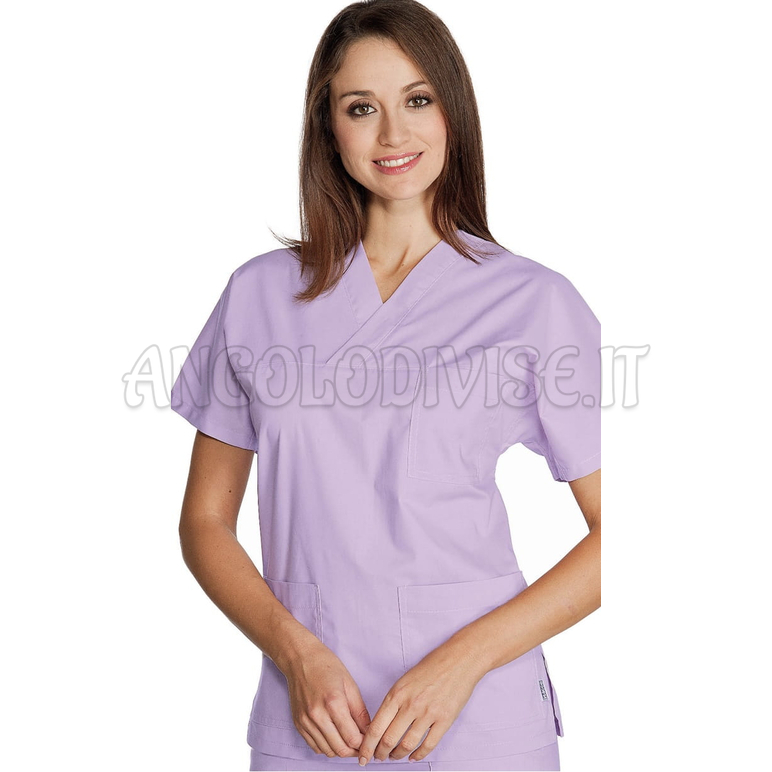 ISACCO CASACCA COLLO A V LILLA 100 % COTTON