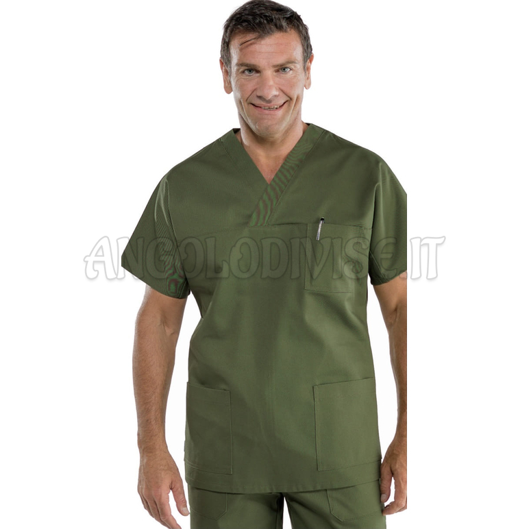 ISACCO CASACCA COLLO A V MILITARE UNISEX 65% POLYESTER  35% COTTON