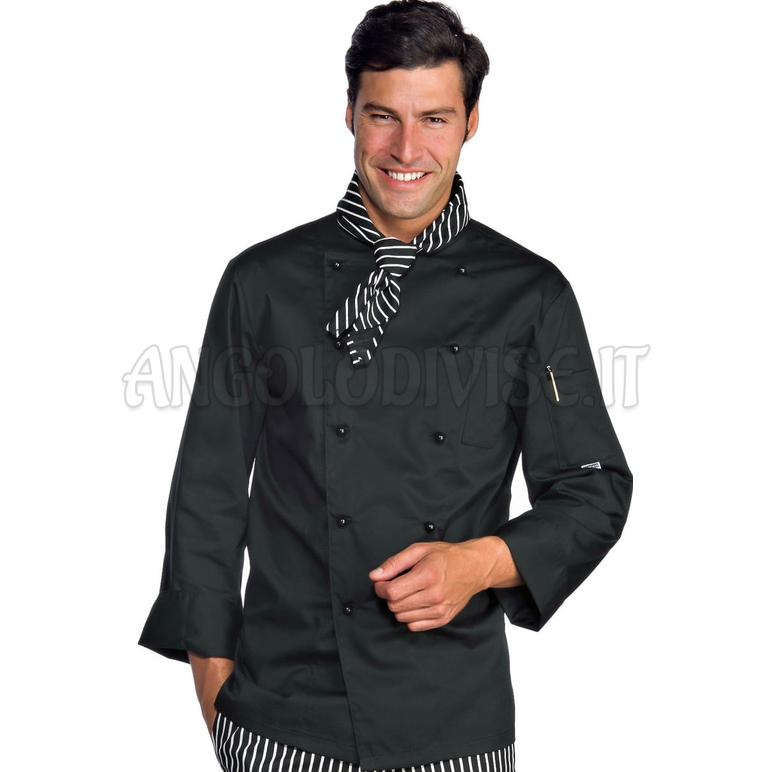 ISACCO GIACCA BLACKCHEF 65% POLYESTER  35% COTTON