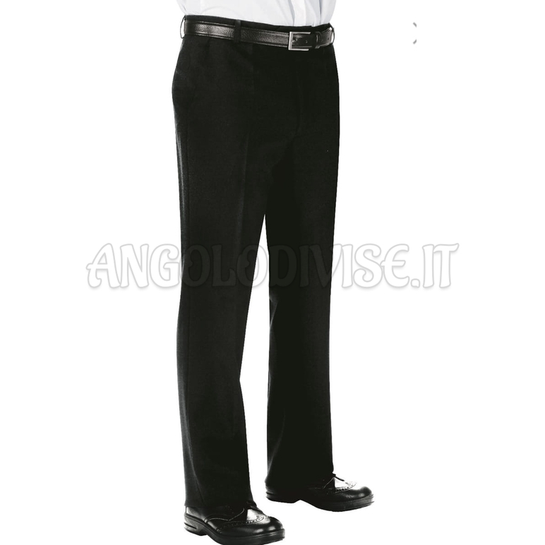 ISACCO PANTALONE UOMO S/PINCES NERO 100 % POLYESTER