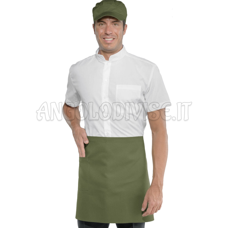 ISACCO GREMBIULE VITA CM 70X46 C/TASCA MILITARE 65% POLYESTER  35% COTTON